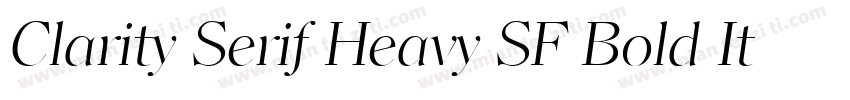 Clarity Serif Heavy SF Bold Italic字体转换